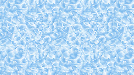 Hydrangea Bloom Mural Wallpaper | Blue White Soft Floral Pattern