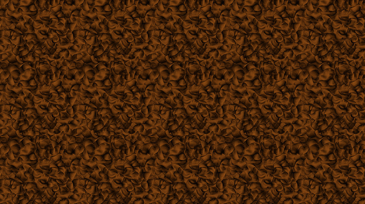 Brown Petal Swirl Mural Wallpaper | Deep Cocoa Textured Floral Wave Pattern