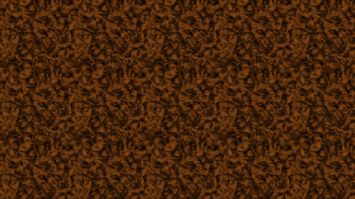 Brown Petal Swirl Mural Wallpaper | Deep Cocoa Textured Floral Wave Pattern