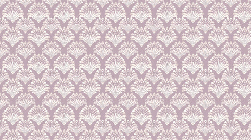 Lilac Deco Bloom Mural Wallpaper | Lavender and Ivory Floral Motif With Classic Charm