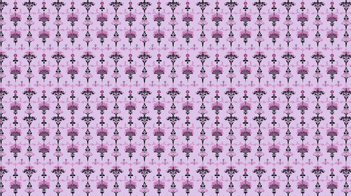 Playful Floral Bloom Mural Wallpaper | Pink and Black Pattern With Whimsical Touches