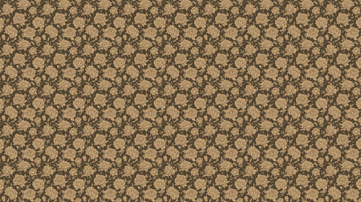 Retro Rose Mural Wallpaper | Olive and Beige Botanical Elegance