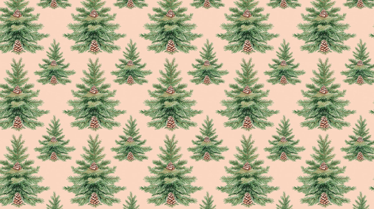 Tiny Pine Grove | Mini Forest Tree Wallpaper