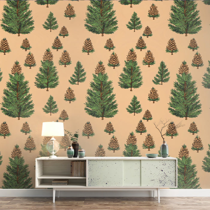 Woodland Spice Rhythm | Pinecone Botanical Repeat