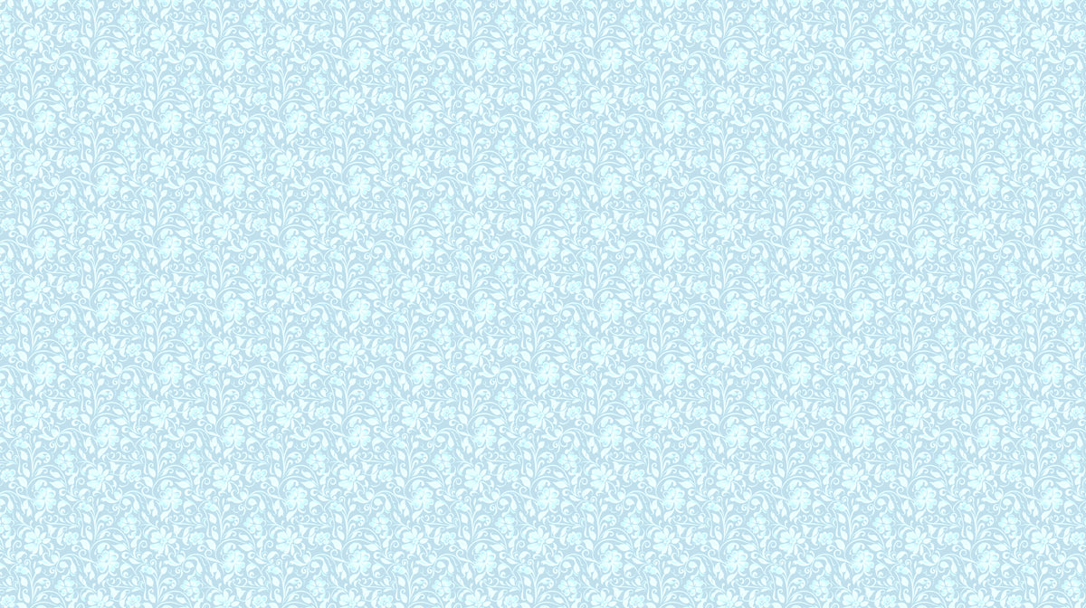 Frosted Blooming Lace | Soft Pale Blue Floral Wallpaper