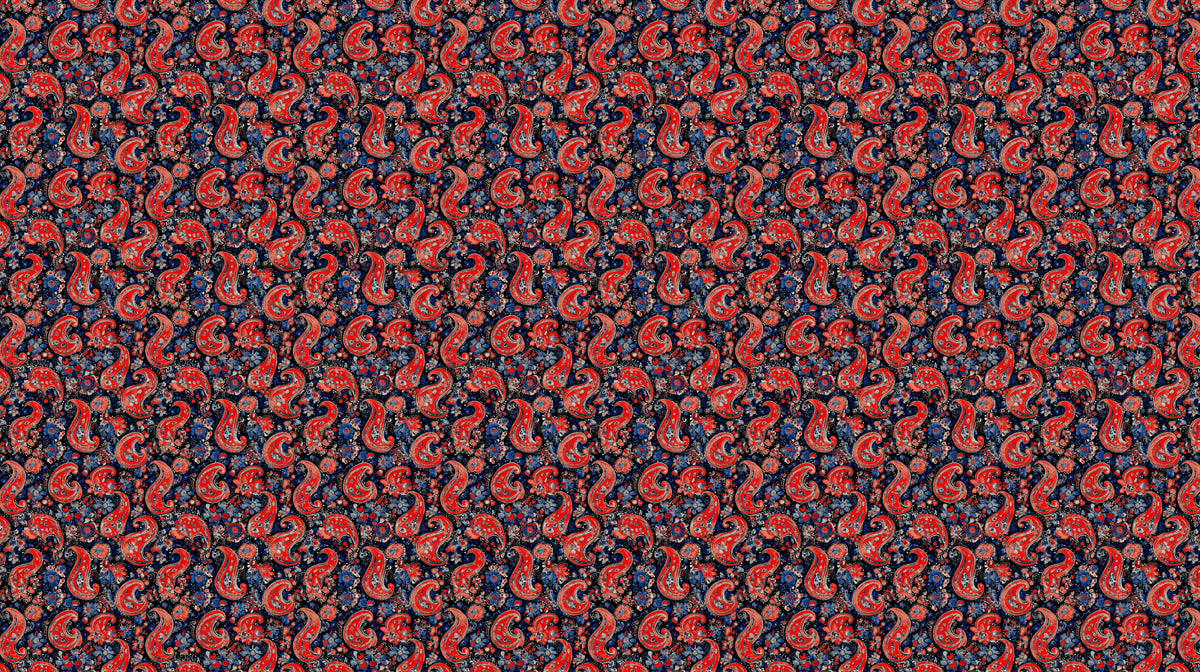 Intricate Paisley Micro-Pattern Mural Wallpaper | Subtle Eclectic Texture
