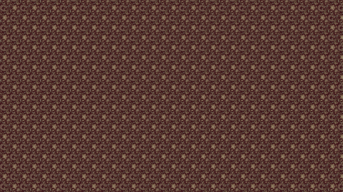 Subtle Batik Pattern Mural Wallpaper | Miniature Floral & Paisley Texture