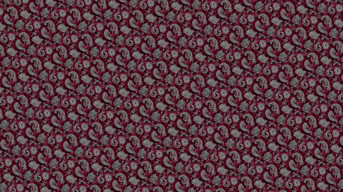 Intrecciato Argento Paisley Swirl Muro di Parete a Carta da Parati | Testura Borgogna Charme