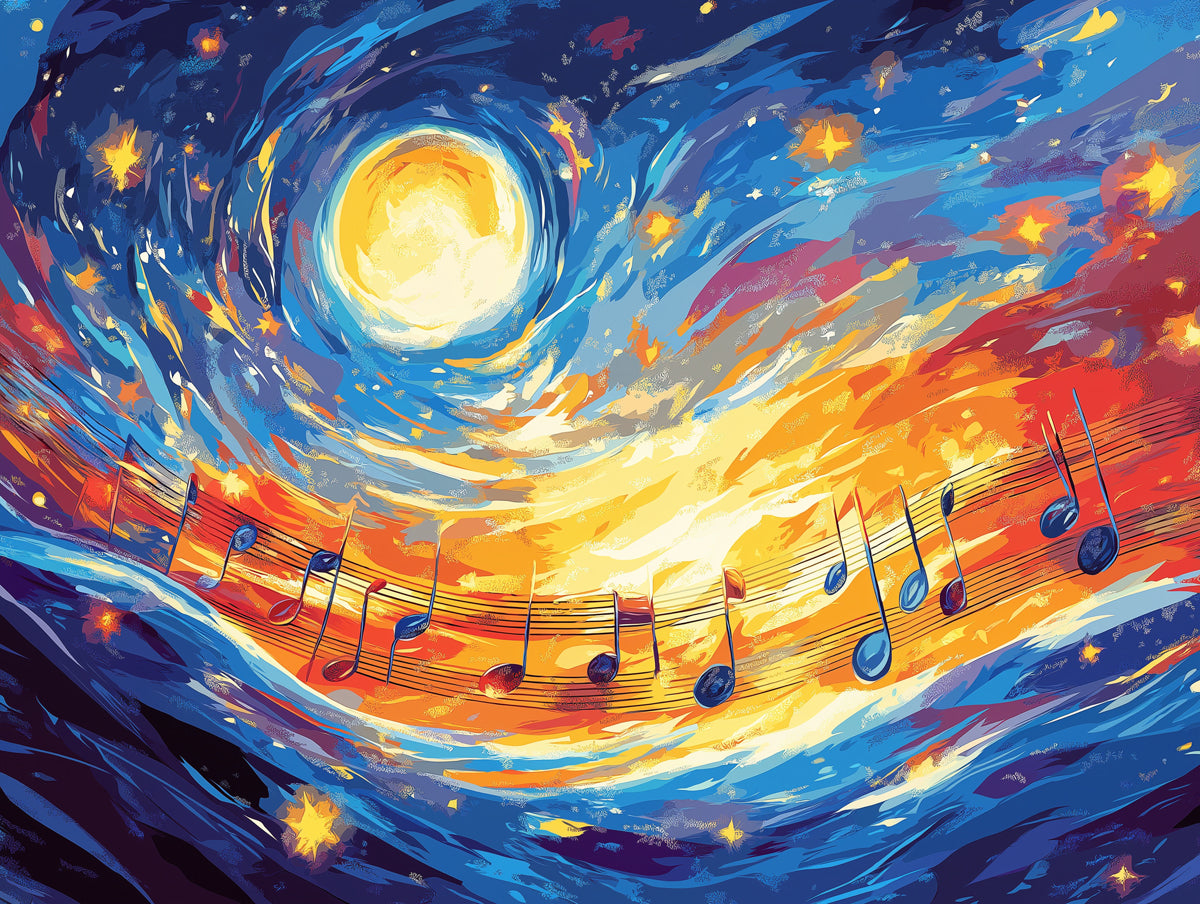 Fluid Piano Melody Mural Wallpaper | Abstract Musical Serenity