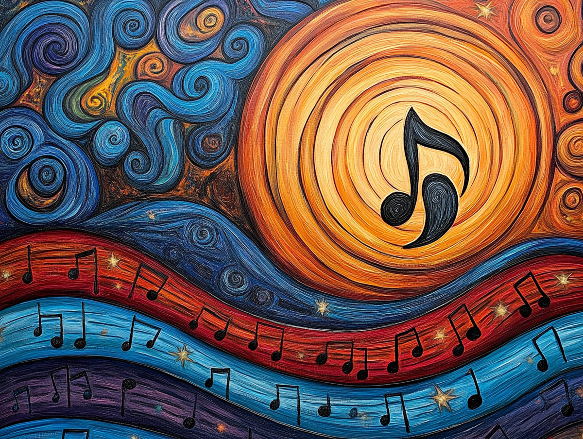 Expressive Piano Keys Mural Wallpaper | Vibrant Abstract Symphony