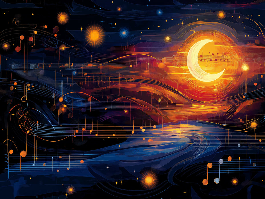 Enchanted Forest Piano Mural Wallpaper | Rêve Musical Magique