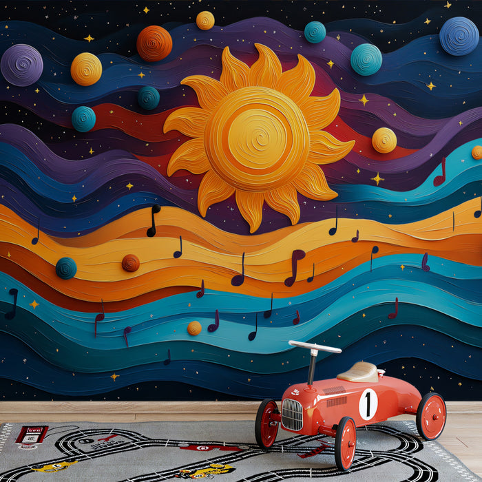 Abstract Sun Burst Mural Wallpaper | Pure Radiant Energy