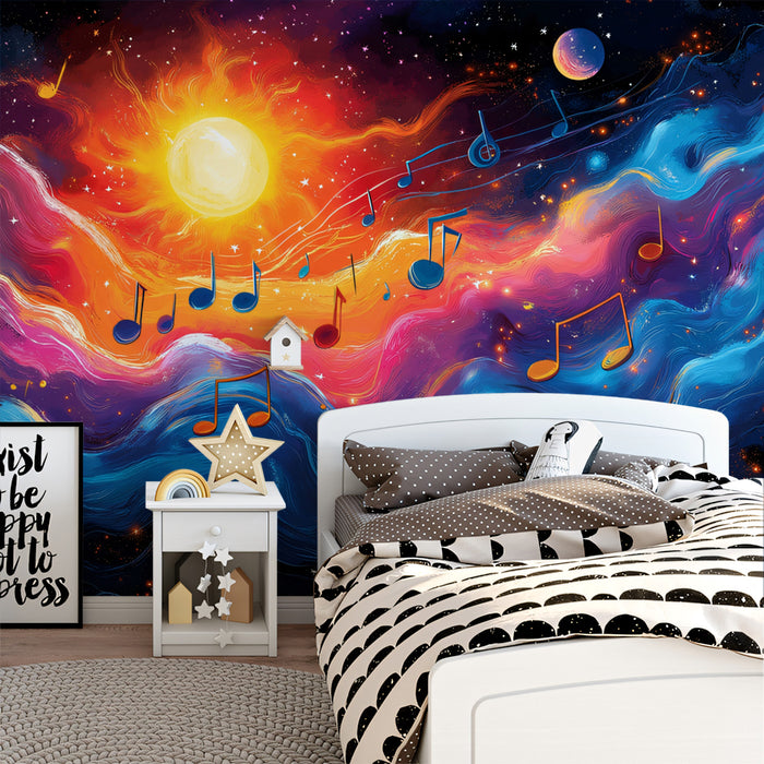 Cosmic Nebula Swirl Mural Wallpaper | Univers Abstrait Mystique