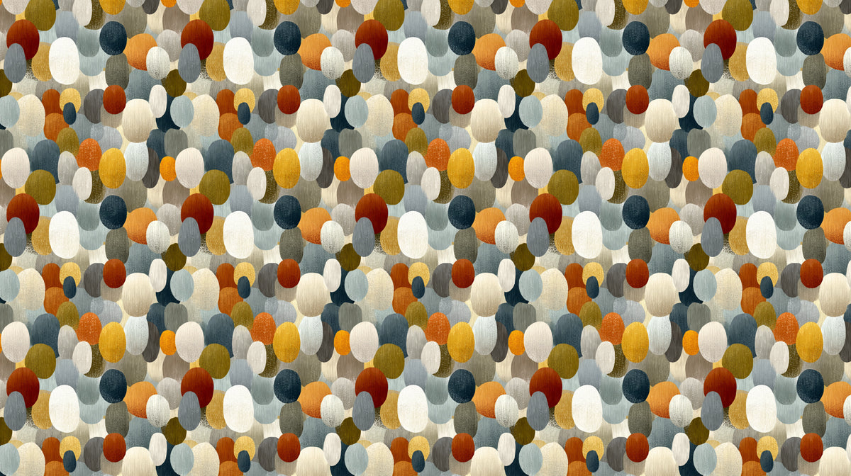 Organic Pebble Path Mural Wallpaper | Multi-toned Abstract