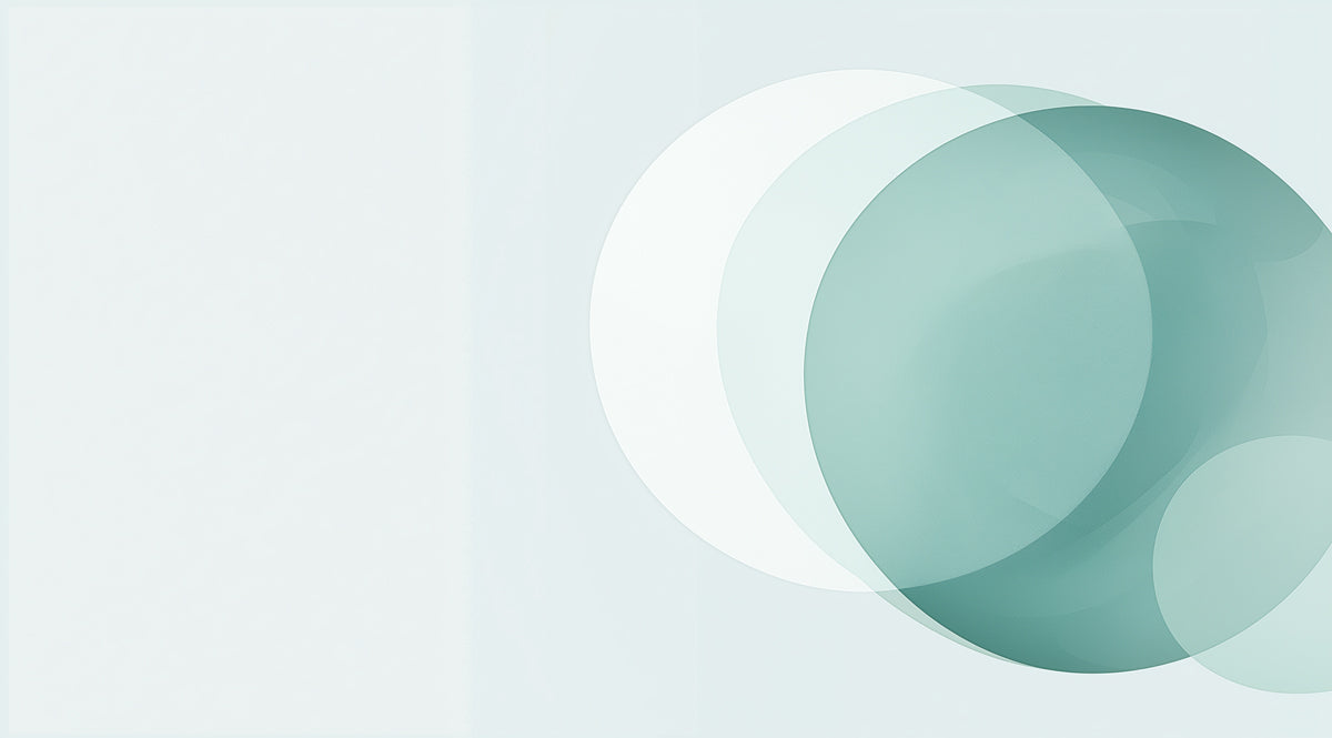 Abstract Overlapping Circles Mural Wallpaper | Minimalist Blue & White Geometric Art