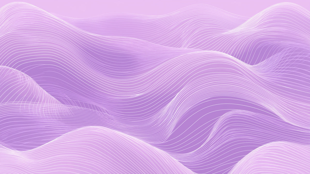 Abstract Wavy Lines Mural Wallpaper | Serene Pastel Lavender Flowing Art