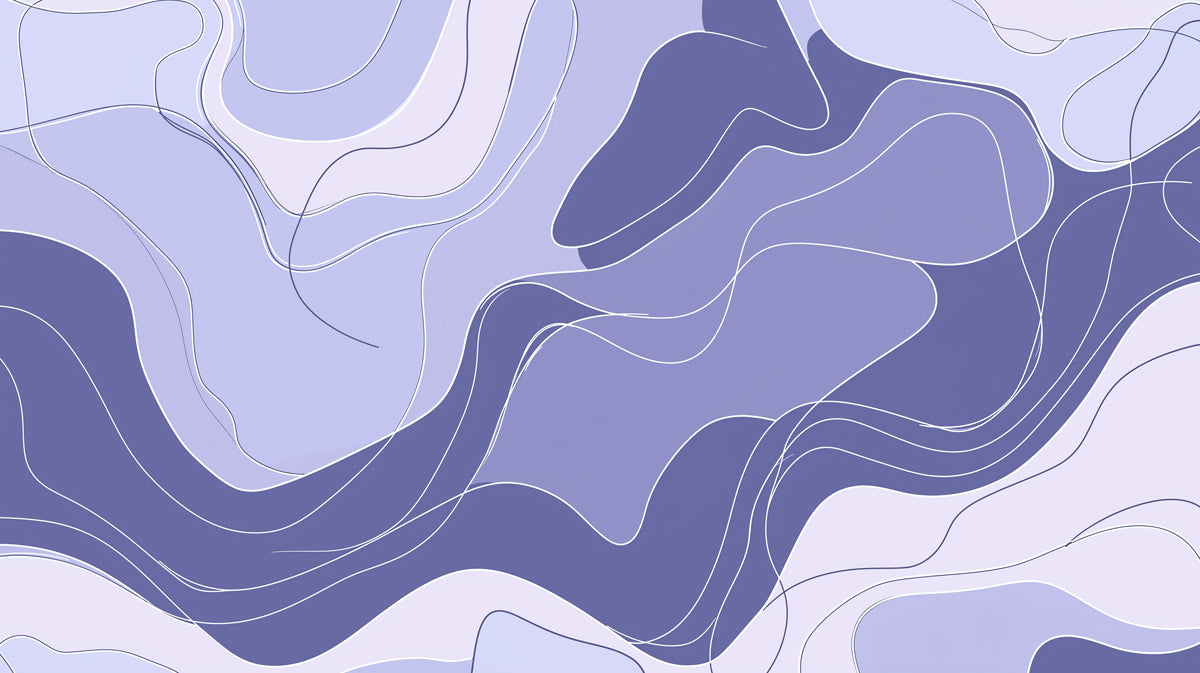 Abstract Purple Swirls Mural Wallpaper | Dynamic Flowing Lines Art