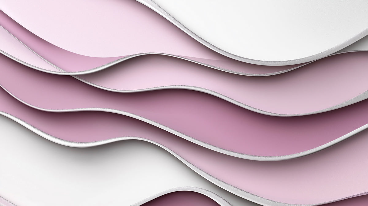 Abstract Pink Wavy Layers Mural Wallpaper | Modern Textured Flowing Art