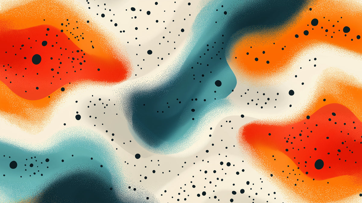 Organic Abstract Blob Pattern Mural Wallpaper | Colorful and Playful Art