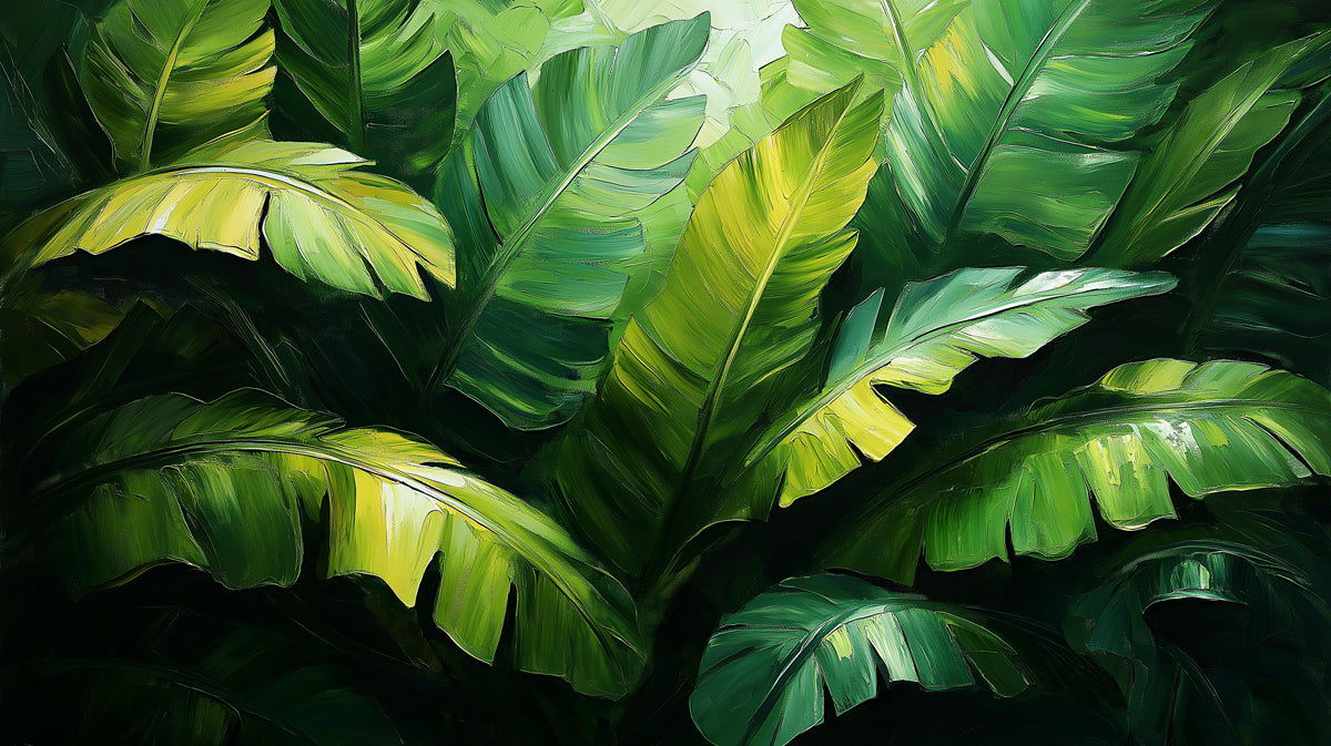 Papier peint mural de jungle verdoyante | Vert et jaune