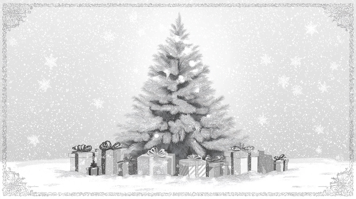 Winter's Glow Mural Wallpaper | Monochrome