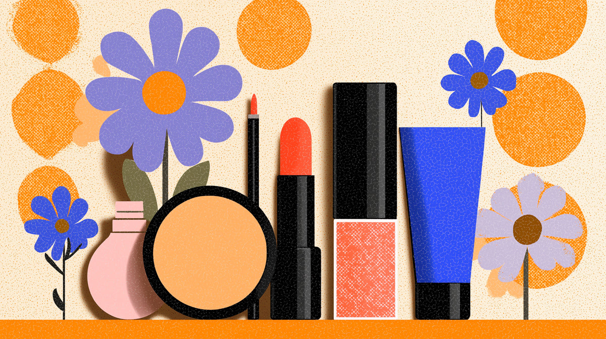 Papier peint mural Pop Art Beauté | Orange, Bleu et Violet