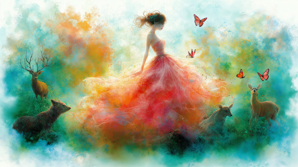 Creation of Color Mural Wallpaper | Red, Orange, and Teal