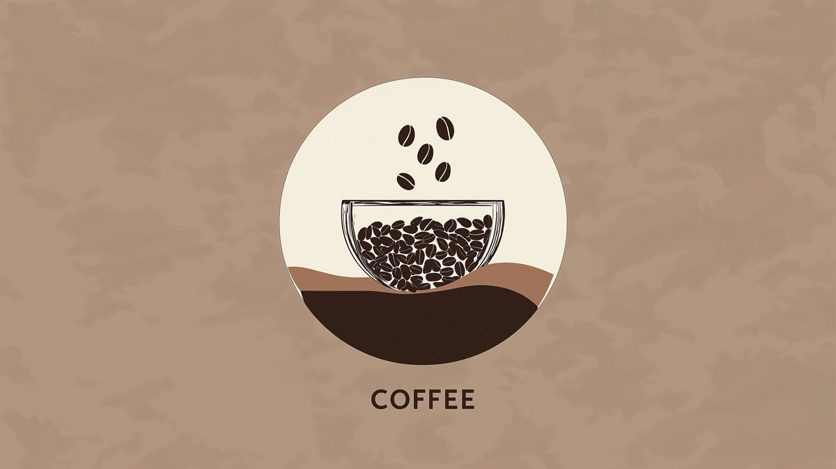 Coffee Bean Bowl Logo Wallpaper | Rustic & Modern Coffee Icon