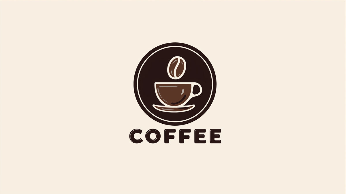 Minimalist Coffee Logo Wallpaper | Simple & Modern Beverage Icon