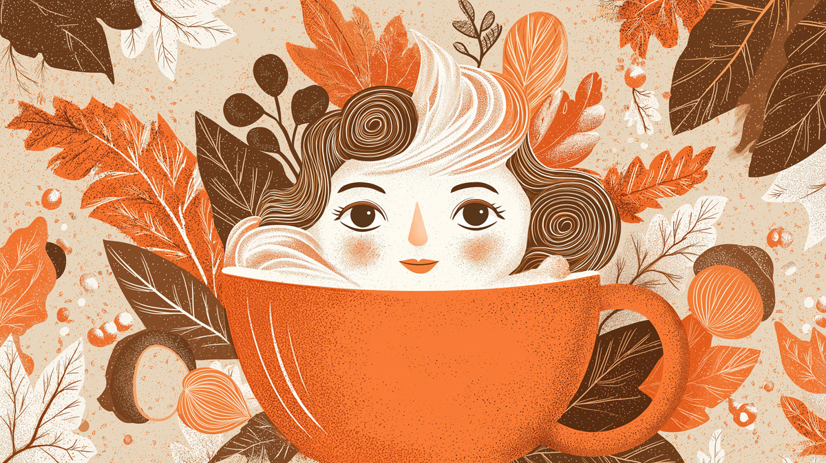 Frissonnant Visage Tasse à Café Fonds d'Écran | Portrait Boisson Automnale Douillette