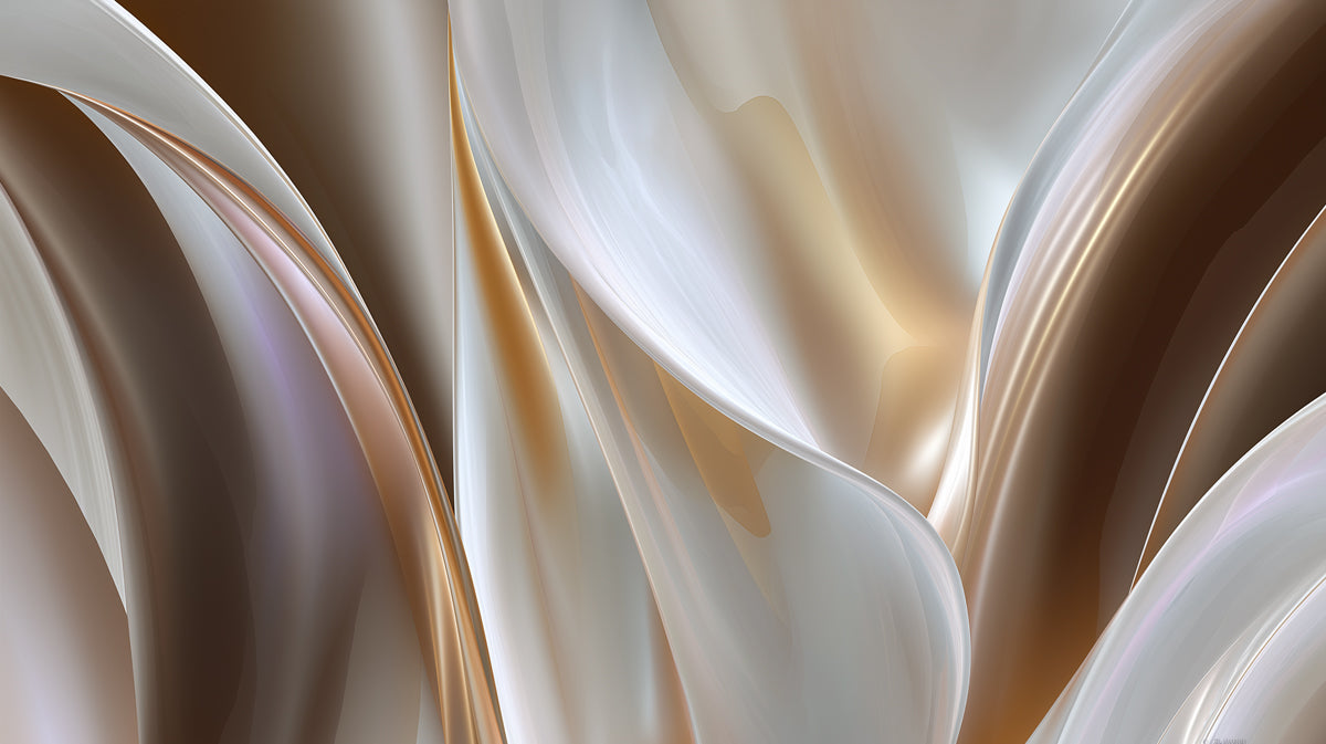 Ethereal Shimmering Waves Wallpaper | Soft Abstract Flowing Art