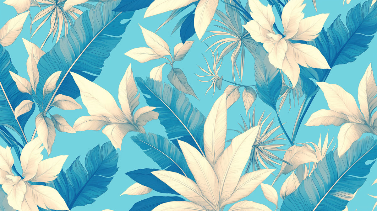 Colorful Leaves Mural Wallpaper in Dining Room | Various Colors (Red, Orange, Purple, etc.) Feathers -3