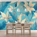 Colorful Feather Mural Wallpaper in Dining Room | Various Colors (Red, Orange, Purple, etc.) Feathers -3