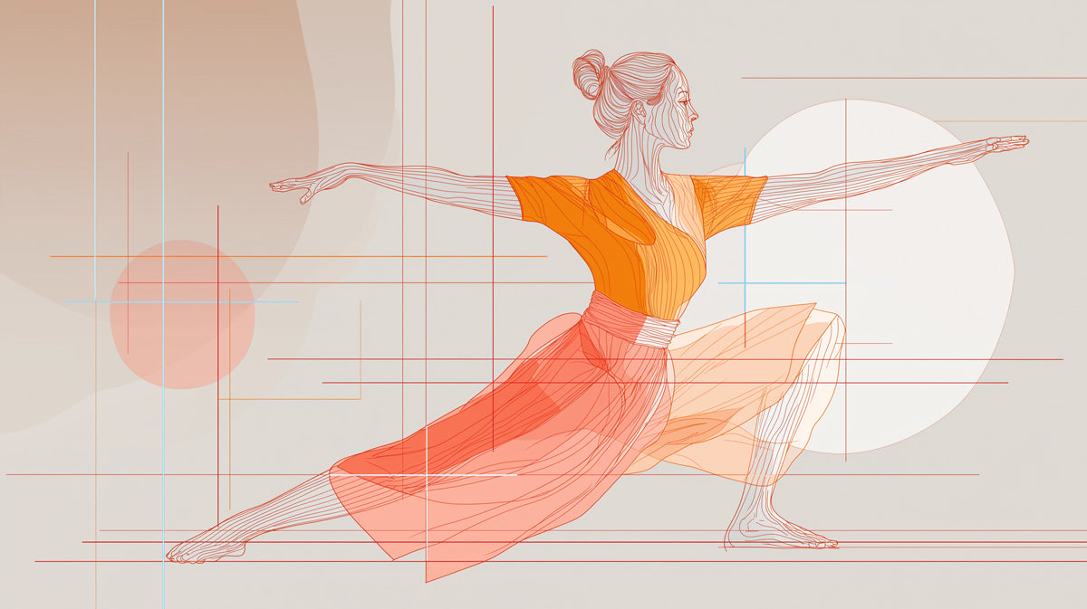 Dynamic Yoga Pose Wallpaper | Abstract Zen Balance Art