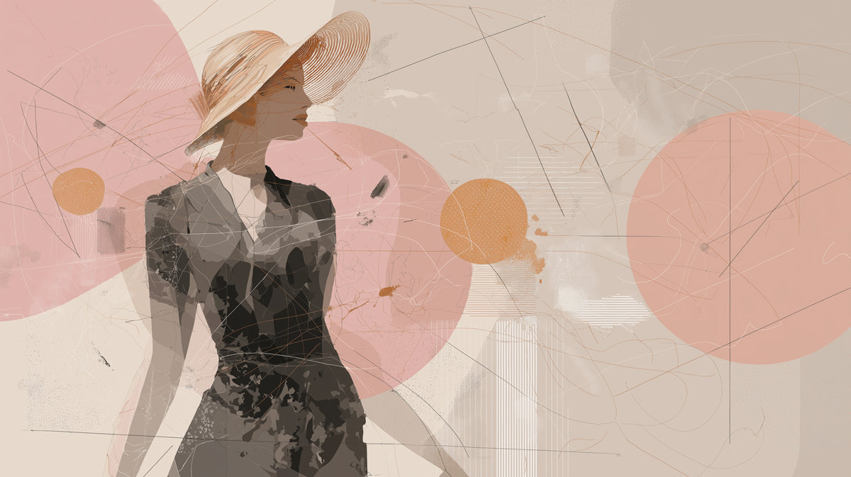 Elegant Fashion Woman Hat Wallpaper | Abstract Contemporary Style