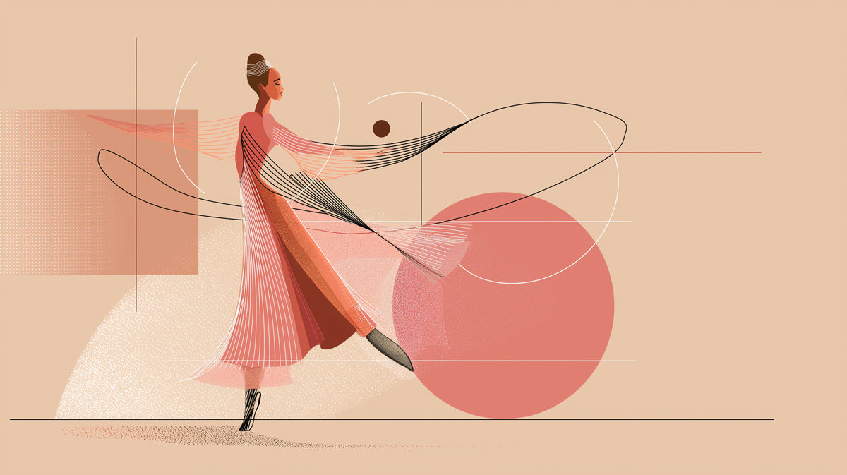 Elegant Ballet Dancer Wallpaper | Abstract Graceful Pose Art