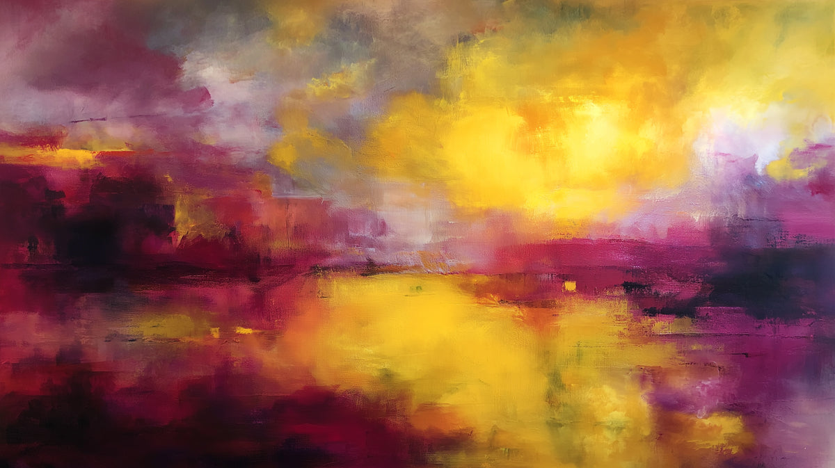 Abstract Sunset Dreamscape Wallpaper | Vibrant Expressive Art