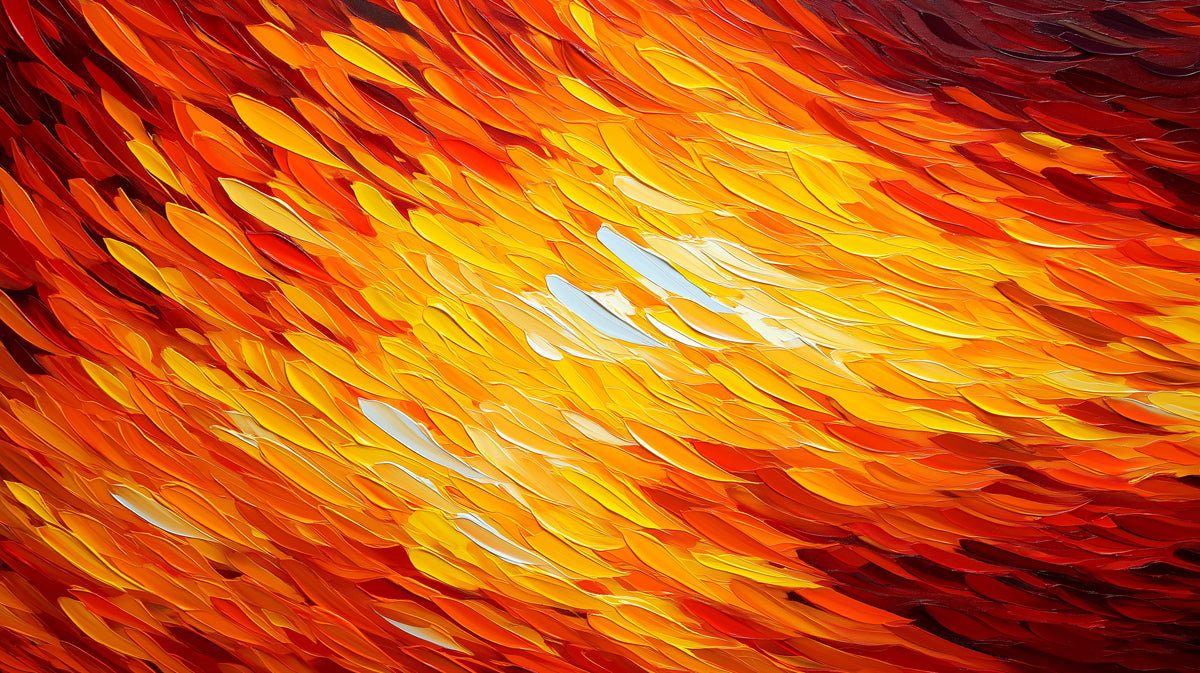 Fondo de Pantalla de Textura Ardiente Abstracta | Arte Impasto Vibrante