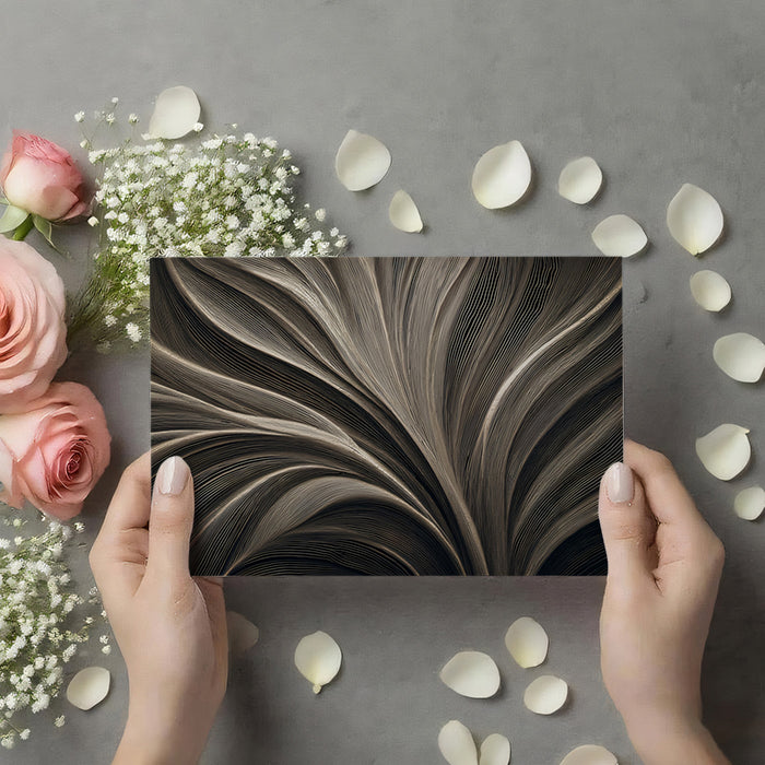 Abstract Flowing Lines Mural Wallpaper | Elegant Monochrome Dynamic Art