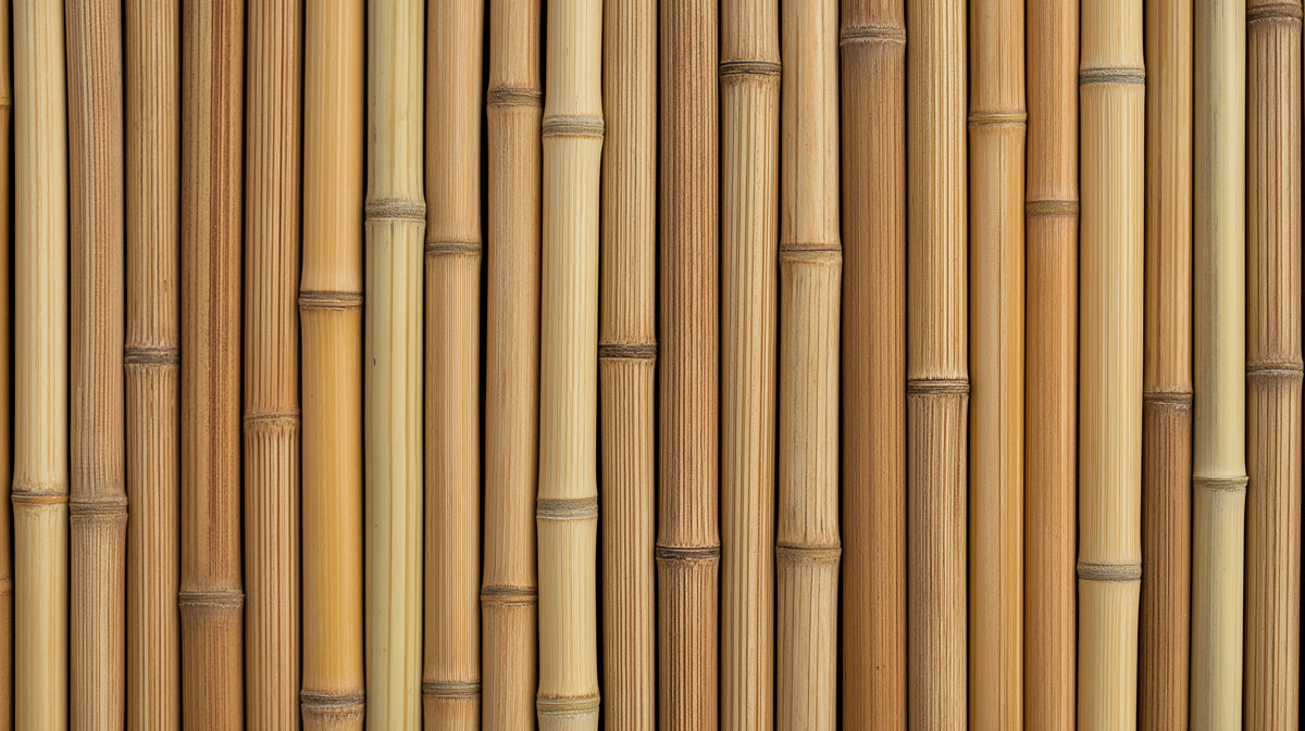 Carta da parati murale con trama di bambù minimalista | Motivo legno naturale pulito