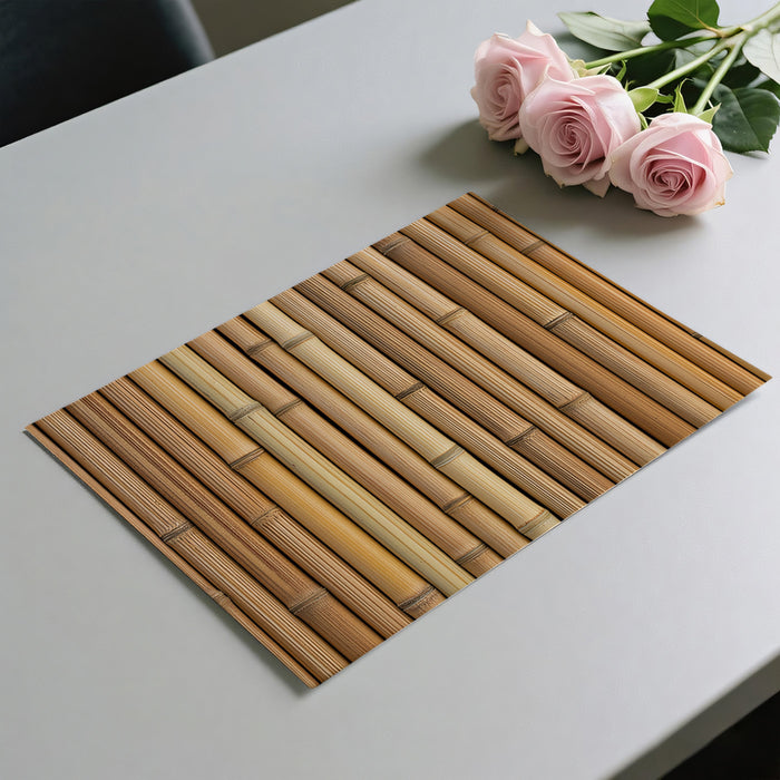 Carta da parati murale con trama di bambù minimalista | Motivo legno naturale pulito