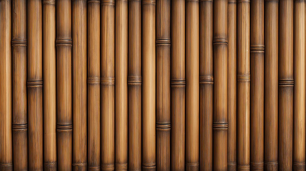 Natural Bamboo Wall Texture Mural Wallpaper | Rustic Wood Pattern