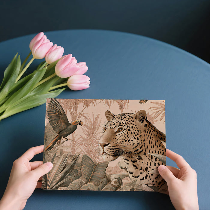 Serene Leopard in Jungle Mural Wallpaper | Classic Safari Wildlife Art