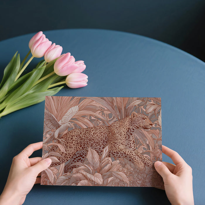 Ethereal Leopard in Jungle Mural Wallpaper | Dreamy Monochrome Safari Scene