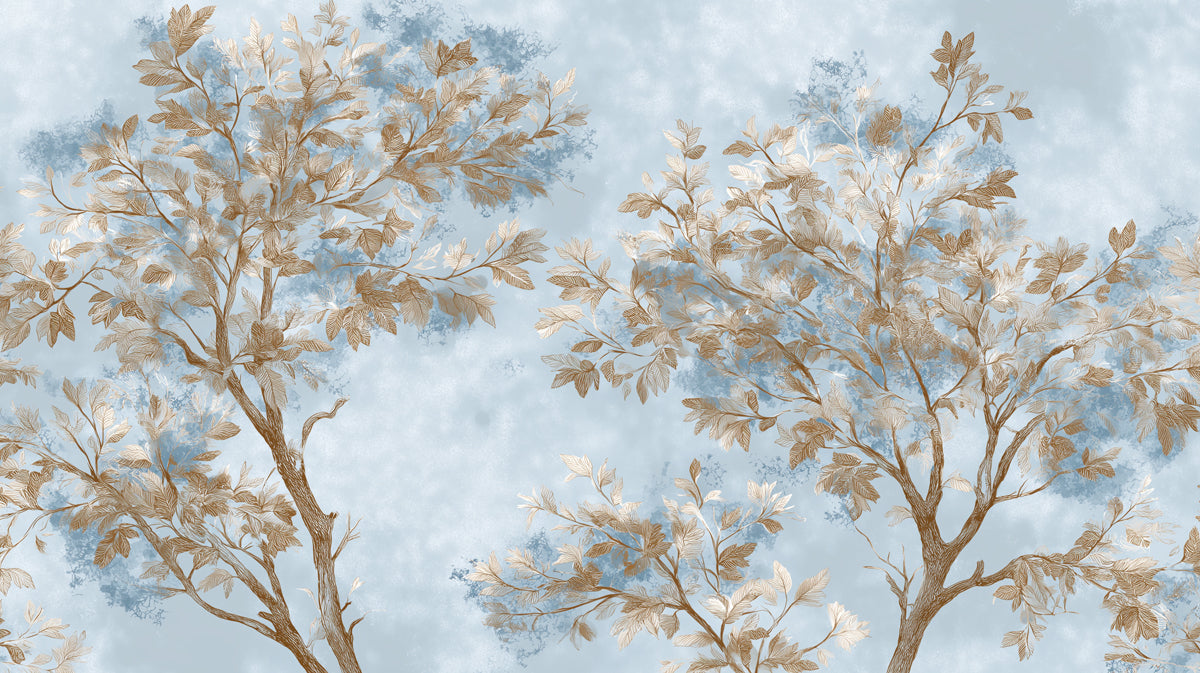 Autumn Canopy Mural Wallpaper | Dreamy Tree Silhouette