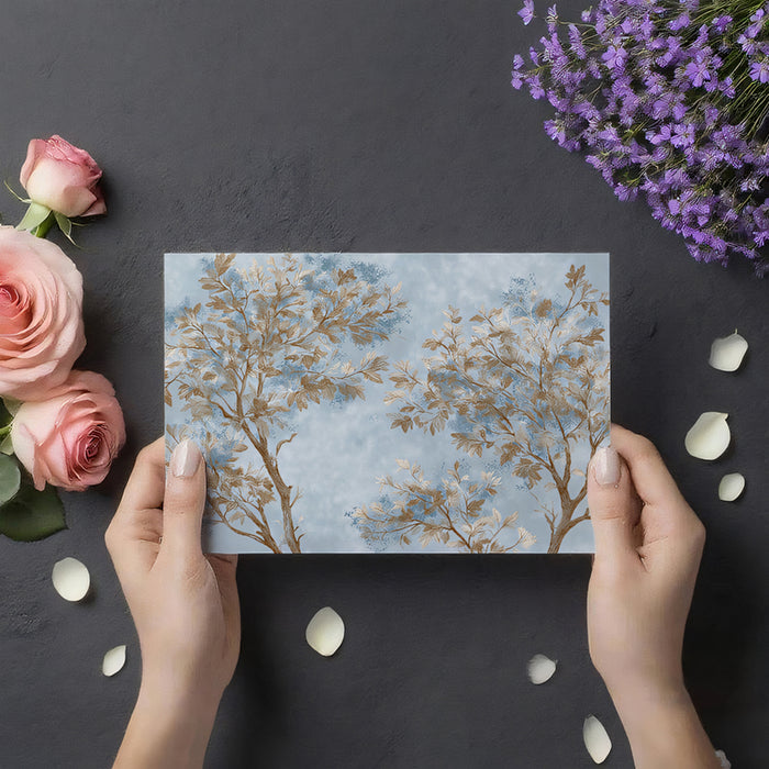 Autumn Canopy Mural Wallpaper | Dreamy Tree Silhouette
