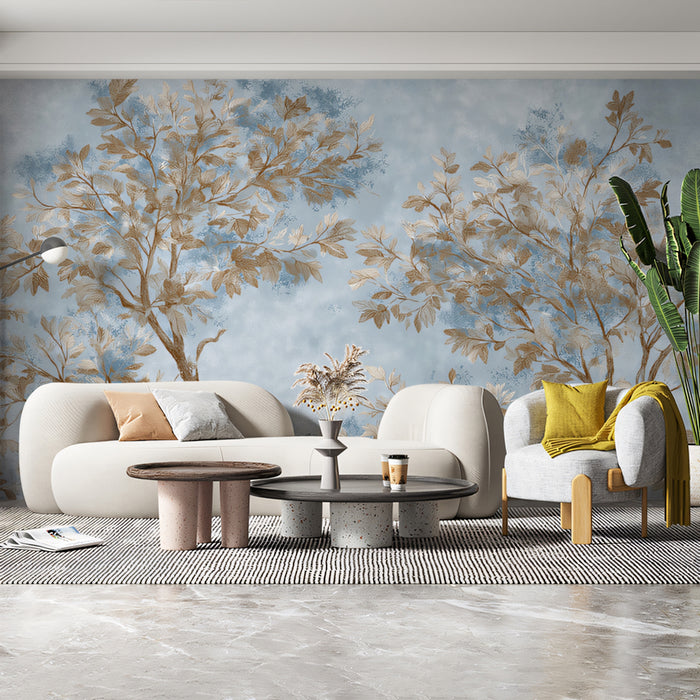 Autumn Canopy Mural Wallpaper | Dreamy Tree Silhouette