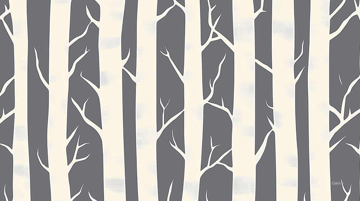 Modern Birch Forest Mural Wallpaper | Graphic Tree Design