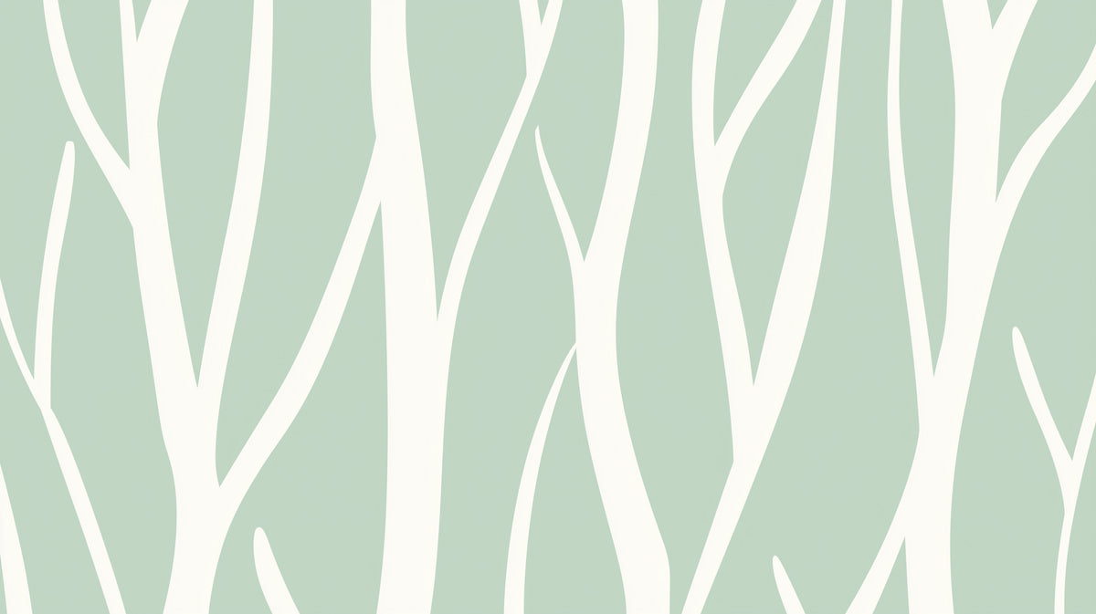 Minimalist Twig Mural Wallpaper | Modern Natural Pattern