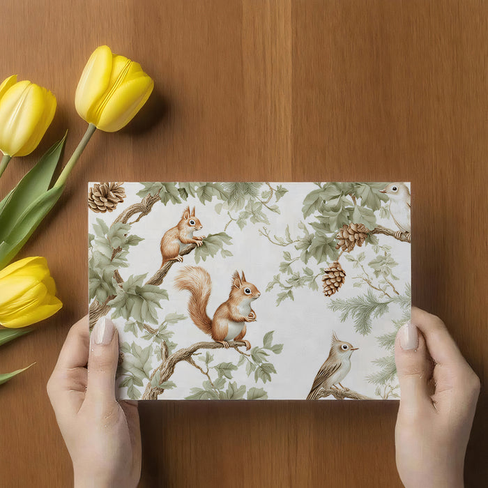 Woodland Critters Mural Wallpaper | Charming Forest Scene